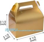 Gable Candy Treat Boxes, Small Goodies Gift Boxes With Handle, Dessert Boxes