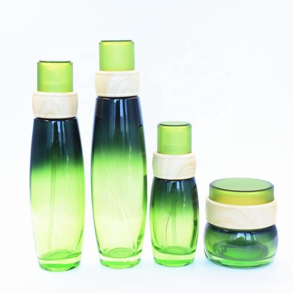 120ml 50g Green Essential Oil Bottles Lotion Glass Containers For Cosmetics 24