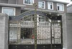 Courtyard Decorative Wrought Iron Gates Heat Treated Automatic / Manual Opening