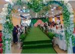 Green Color Raschel Artificial Grass Warp Knitting Machine 3-7.5KW 1 Year