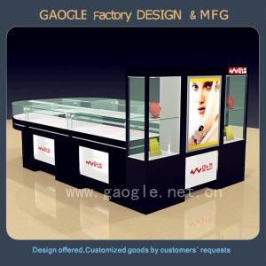 Wholesale hot sale wooden glass jewellery display cabinet for jewellery display kiosk from china suppliers
