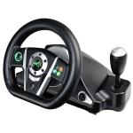 Dual Vibration Gaming Steering Wheel And Pedals , Usb Steering Wheel 270 Degree