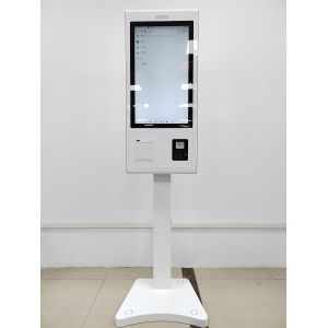 Buy cheap White Queue Ticket Kiosk Restaurant Self Service Ordering Kiosk Terminal from wholesalers