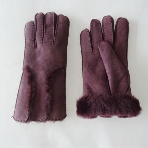 Manufacturer customized winter warm shearling leather gloves sheepskin