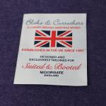 Eco - Friendly Polyester Woven Fabric Labels Without Fold , Testex Certification