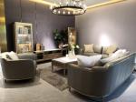 Luxury fabric sofa set by high density sponge with fabric upholstered for Villa