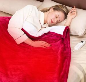 Wholesale Heat Evenly Washable Electric Heated Blanket With 5 Graphene Sheets OEM from china suppliers