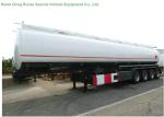58m3 Stainless Steel Fuel Tanker Semi Trailer 4 Axles For Diesel ,Oil , Gasoline