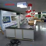 Customized Blue White Steel And Wood Chemistry Lab Furniture Laboratory Workench