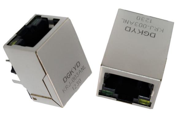 100 Megabit RJ45 Magnetics Modular Jack, Single Port Network Cable Connector