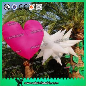Wholesale Pink Inflatable Heart With LED light For Event Hanging Decoration,White Inflatable Star from china suppliers