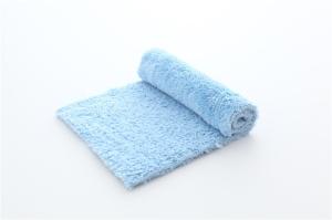 Wholesale 20x40cm blue color microfiber microfibre plush coral fleece towel from china suppliers