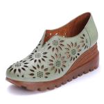 S495 Spring And Summer New Leather Increased Thick-Soled Women'S Shoes Original