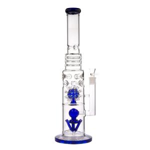 Wholesale Double Percolator Glass Bongs Hookah Heavy Glass 9mm from china suppliers