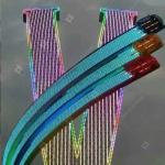 V Shape Modern Stainless Steel Sculpture With LED Decoration