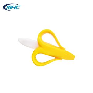 Wholesale Non Toxic Silicone Baby Teether Soft Banana Toothbrush Teether Customized from china suppliers