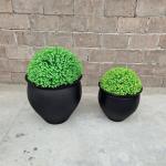 Fiber Clay Flower Pot Small Size Bowl Planter Box For Indoor Outdoor Home Garden