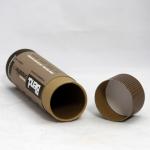 Cylindrical Brown Kraft Cardboard Paper Cans Packaging for Cosmetics / Underwea