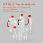 Transparent PET Plastic Condiment Bottles 380ml Plastic Olive Oil Container