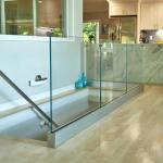 Flat And Curved Tempered Glass Balcony Railing High Safety Decking Balustrade