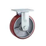 Heavy Duty Red PU Iron Core Caster Wheels 4inch/5inch/6inch/8inch with Brake