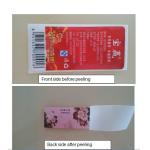 China Red Flowers Double Sided Printed Adhesive Labels in Mineral Water Bottles for sale