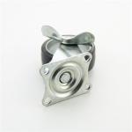 Gray TPR 1.5 Inch Home Caster Wheels Seamless 4 Mounting Hole