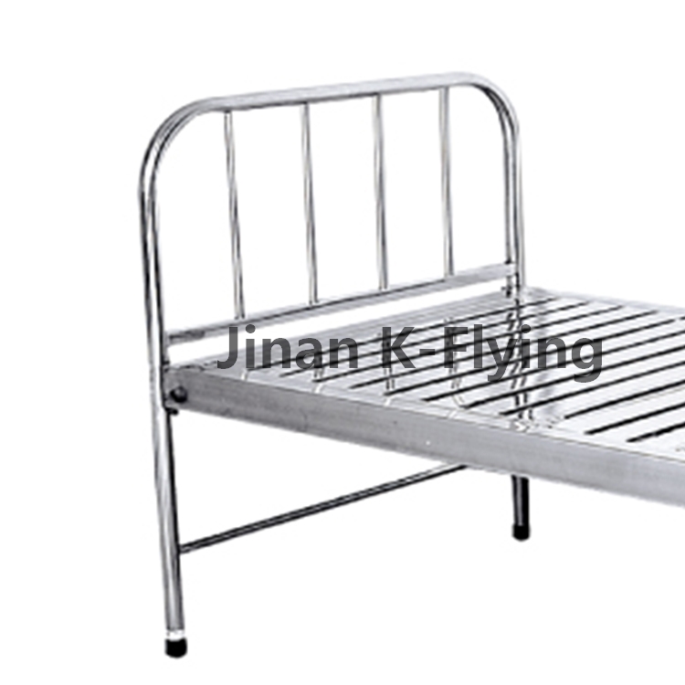 304 SS Nursing Home Bed , thick guardrail Hospital Manual Bed