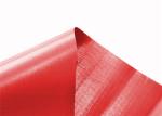 Red PVC Coated Tarpaulin Fabric Canvas UV Treatment High Tearing Strength