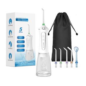 Wholesale Portable Type Oral Irrigator Care Smart Powerful Detachable Dental Water Flosser for Teeth Water 5 Nozzles Pik 300ml Usb from china suppliers