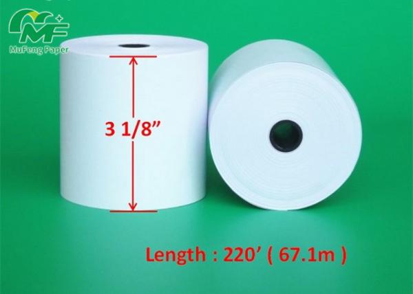 Quality Clear Caution Mark Printed Thermal Paper Rolls , 3 Thermal Receipt Paper High Compatibility for sale
