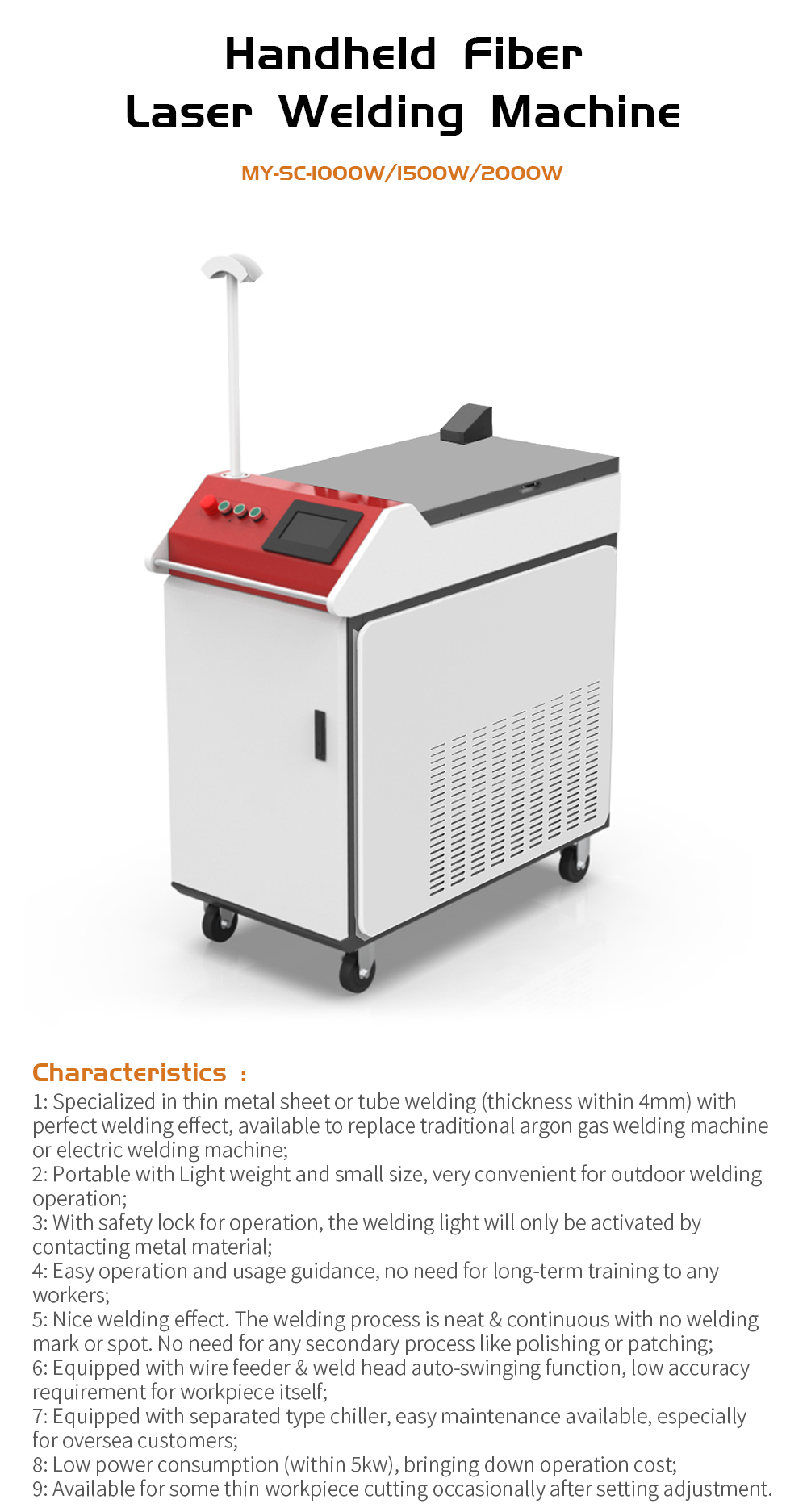 Raycus IPG JPT Max Optional Laser Source 3 in 1 Laser Welding Cutting Cleaning Machine with and Au3tech Laser Head