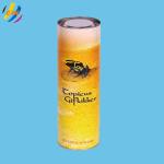 Airtight Whisky Cardboard Canister Packaging With Metal Plug