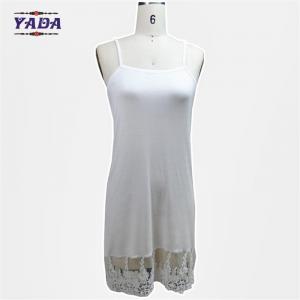Wholesale Fashion casual spaghetti strap girls lace slip mature women 100% cotton white dress in cheap price from china suppliers