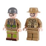 WW2 military British USA German soldier mini figure building block compatible