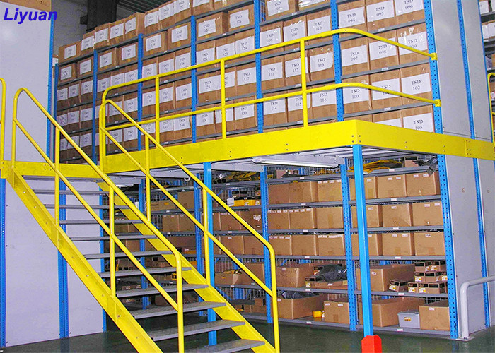 Heavy Duty Steel Mezzanine Floor Racking System Multi Levels Shelves Anti Rust