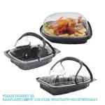 Disposable Pp Microwave Rotisserie Chicken Take Out Container Food Box With