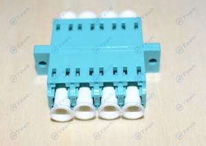 Wholesale Aqua Color LC Quad Adapter , Fiber Optic Cable Adapter OM3 / OM4 Available from china suppliers