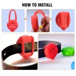 Waterproof Silicon Night Time Dog Collars Batteries Included Long Lasting Ultra