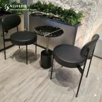 Morden Italian Design Dining Chair, high density foam, powder coated frame, PU