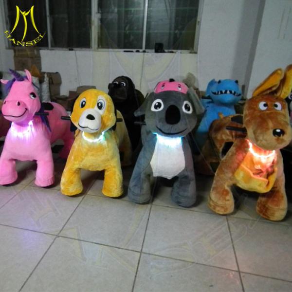 Hansel unicorn motorized plush animal kiddie ride small train amusment park ride