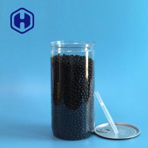 Wholesale 1450ml 49oz Clear Plastic Cans With Aluminum Easy Open Lid And Plastic Cap from china suppliers