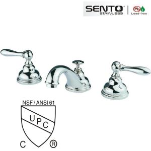 Wholesale Classic style double handle basin faucet for bathroom design from china suppliers