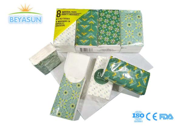Handkerchief Mini Facial Tissues Colorful Pocket Tissues 7 PCS Pack Cute Paper