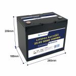24V 50AH LiFePO4 Marine Boat Lithium Battery With BT and heating