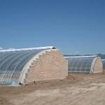 Film Covered Vegetable Greenhouse Three Earth Walls for Winter Heating Single