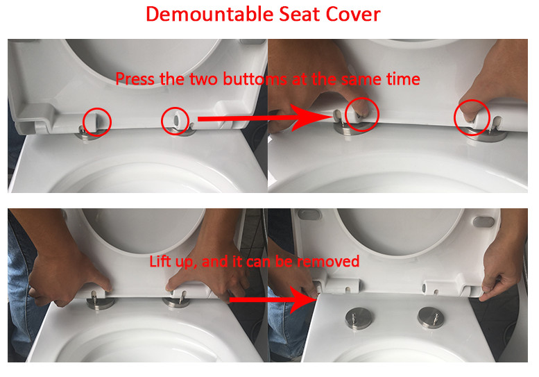 European Rimless Wall Mounted Wc , Wall Outlet Toilet Ceramic Toilet