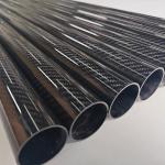 Low Weight 3K Carbon Fiber Roll Wrapped Twill Tube ~ 3" ID x 72", Gloss Finish