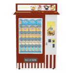 Advertising Touch LCD Coin Operated Food Vending Machine With Cooling System