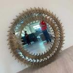 Big Gold Round Vintage Looking Mirrors SGS Decorative Wall Mirror